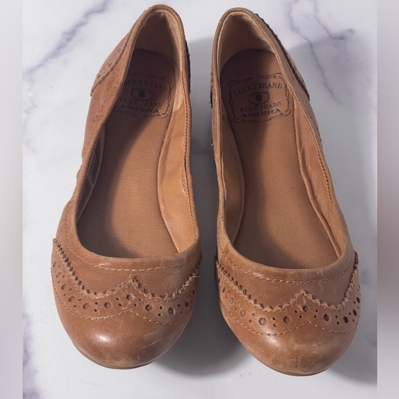 Lucky Brand Blue Jean America Ballet Flats - Picture 1 of 10